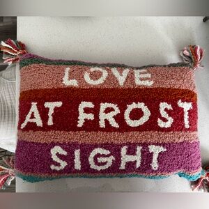 Colorful 'Love at Frost Sight' Pillow from Anthropologie